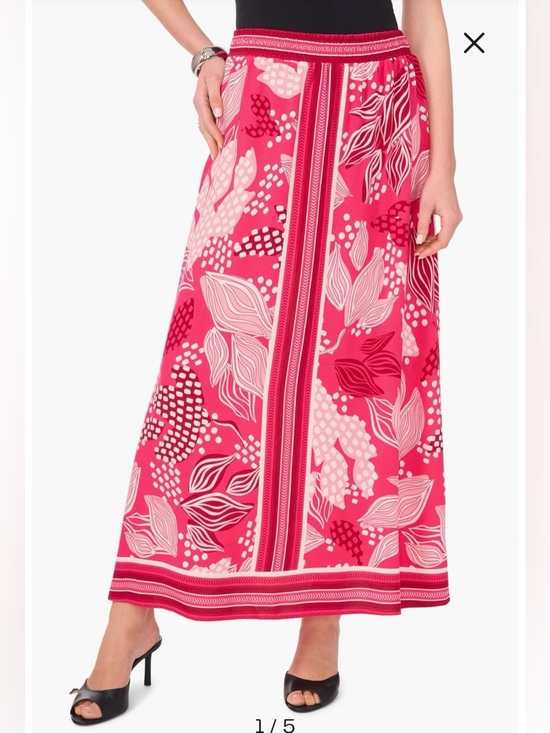 Halogen Dresses & Skirts - NWT Halogen Pink Floral Coastal A Line Midi Skirt